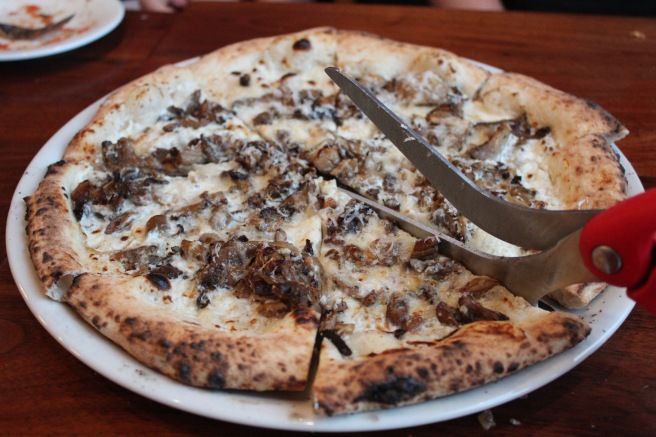 Funghi Pizza - Love the awesome pizza shears!